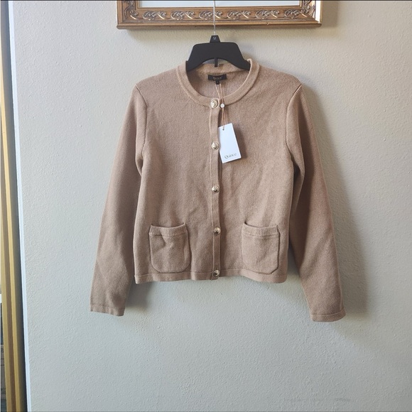 NWT Quince 100% Organic Cotton Sweater Jacket cardigan size L - Picture 2 of 10